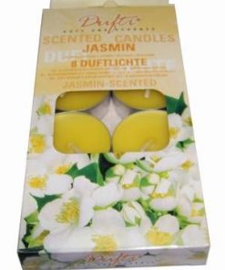 Set de 8 lumanari tip pastila, parfumate - aroma de iasomie