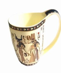 Cana de ceai / cafea din ceramica, cu motive egiptene